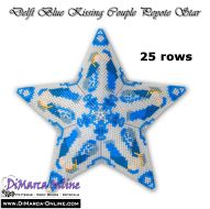 Tutorial 25 rows - Delft Blue Kissing Couple - 3D Peyote Star + Basic Tutorial (download link per e-mail)
