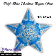 Tutorial 18 rows - Delft Blue Sailboat - 3D Peyote Star + Basic Tutorial (download link per e-mail)