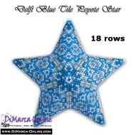Tutorial 18 rows - Delft Blue Tile - 3D Peyote Star + Basic Tutorial (download link per e-mail)