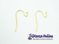 Earring Hooks Gold Plated - 5 pair
