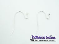 Earring Hooks Silver Plated - 5 pair