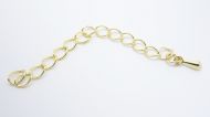 Extension Chain 5.5x3.5 mm Gold Plated - 5 x