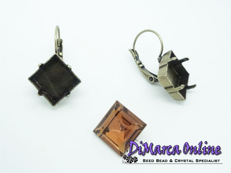 Settings Earrings 12 mm Square