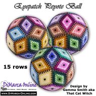 Tutorial 15 rows - Eyepatch Peyote Ball incl. Basic Tutorial (download link per e-mail)