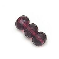 Amethyst Rondelles 3x5 mm Fire Polished ~ 50 x * BUY 1 - GET 1 FREE *
