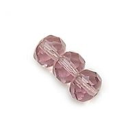 Amethyst Light Rondelles 6x9 mm Fire Polished - 25 x * BUY 1 - GET 1 FREE *