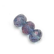 Lumi Amethyst Rondelles 4x7 mm Fire Polished - 50 x * BUY 1 - GET 1 FREE *