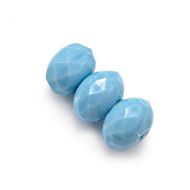 Blue Turquoise Rondelles 4x7 mm Fire Polished - 50 x  * BUY 1 - GET 1 FREE *