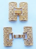 Fold-Over Clasp Filigree 26 mm Gold