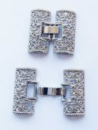 Fold-Over Clasp Filigree 26 mm Silver