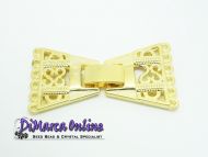 Fold-Over Clasp Deco 6-strands 32 mm Gold