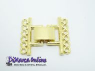 Fold-Over Clasp 6-strands 20 mm Gold