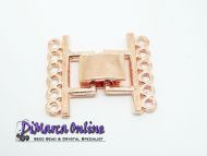 Fold-Over Clasp 6-strands 20 mm Rose Gold