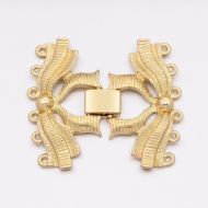 Fold-Over Clasp Filigree 38 mm Gold 6 strands