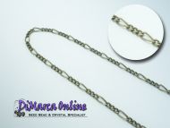 Figaro Chain 6.5x2.5 mm Antique Bronze Plated - 1 meter