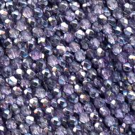 FP04 Crystal Metallic Violet 4 mm Fire Polished - 100 x