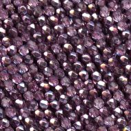 FP04 Crystal Metallic Purple 4 mm Fire Polished - 100 x