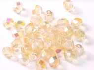 FP04 Crystal Rainbow Yellow 4 mm Fire Polished - 100 x