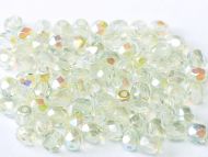 FP04 Crystal Rainbow Green 4 mm Fire Polished - 100 x