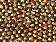 FP02 Gold Iris Satin Mix 2 mm Fire Polished - 5 grams