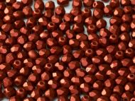 FP03 Lava Red Satin 3 mm Fire Polished ~ 100 x