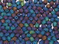 FP04 Iris Blue Matte 4 mm Fire Polished - 100 x