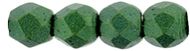 FP04 Gold Shine Dark Green 4 mm Fire Polished - 100 x