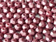 FP04 Pastel Pearl Burgundy 4 mm Fire Polished - 100 x