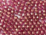 FP04 Halo - Madder Rose 4 mm Fire Polished - 100 x