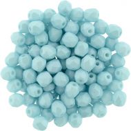 FP03 Powdery - Pastel Turquoise 3 mm Fire Polished - 100 x