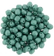 FP03 Powdery - Teal 3 mm Fire Polished - 100 x