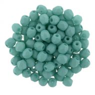 FP04 Opaque Silk Matt Turquoise 4 mm Fire Polished - 100 x