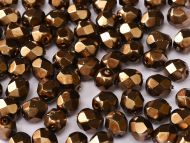 FP04 Heavy Metal Light Bronze 4 mm Fire Polished - 100 x