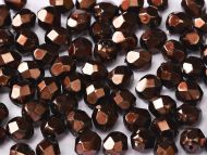 FP04 Heavy Metal Dark Sienna 4 mm Fire Polished - 100 x