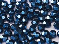 FP03 Heavy Metal Navy Blue 3 mm Fire Polished - 100 x