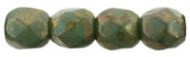 FP04 Opaque Olive Nebula 4 mm Fire Polished - 100 x