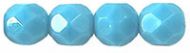 FP04 Opaque Blue Turquoise 4 mm Fire Polished - 100 x