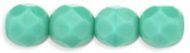 FP04 Opaque Green Turquoise 4 mm Fire Polished - 100 x