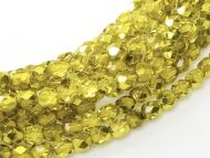 FP04 Metallic Ice Crystal Citron Gold 4 mm Fire Polished - 120 x