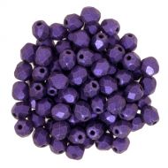 FP04 Polychrome Purple 4 mm Fire Polished - 100 x