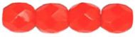 FP04 Opaque Light Red 4 mm Fire Polished - 100 x
