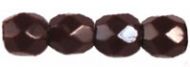 FP04 Opaque Cocoa Brown 4 mm Fire Polished - 100 x