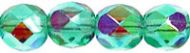 FP03 Teal AB 3 mm Fire Polished - 100 x