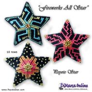 Tutorial 11 rows - Fireworks All Stars 3D Peyote Stars + Basic Tutorial Little 3D Peyote Star (download link per e-mail)
