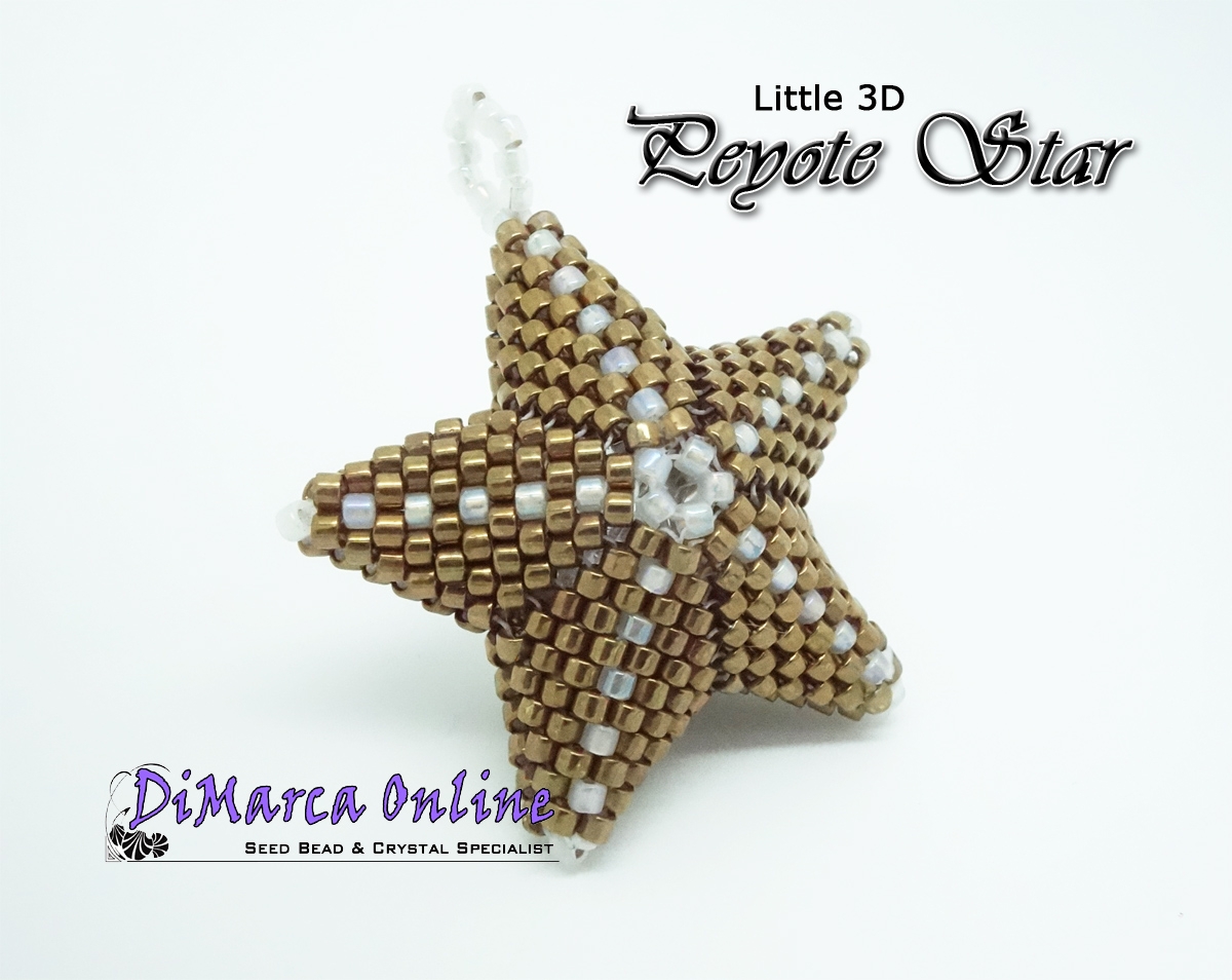 3D PEYOTE STAR Beading PatternTutorial BICONE Bling Silver Star Basic Instructions