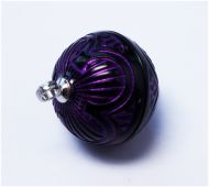 Magnetic Clasp Acrylic Black/Purple 14 mm