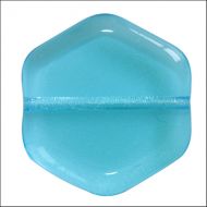 HG-60020 Aqua Hexagon Puca Vintage 16 mm - 10 x * BUY 1 - GET 1 FREE *