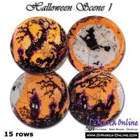 Tutorial 15 rows - Halloween Scene 1 Peyote Ball incl. Basic Tutorial (download link per e-mail)