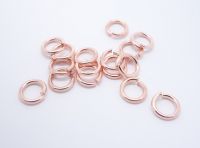 Jump Rings 6 mm Rose Gold Plated - 10 grams