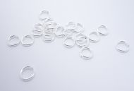 Jump Rings 6 mm Silver Plated - 10 grams
